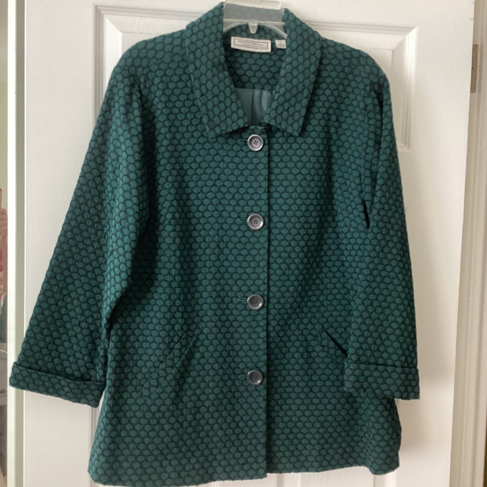 $25 Vintage George Simonton Jacket. Color: Green & Black. Large Lightly Worn